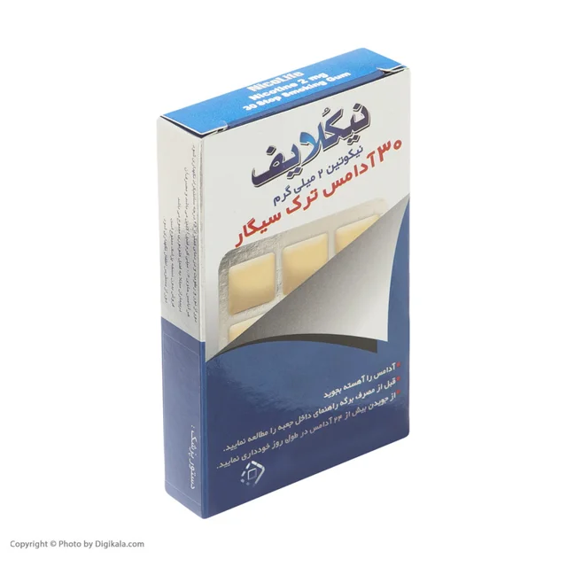آدامس ترک سیگار نیکوتین ۲ میلی گرمی نیکلایف بسته ۳۰ عددی 102925350