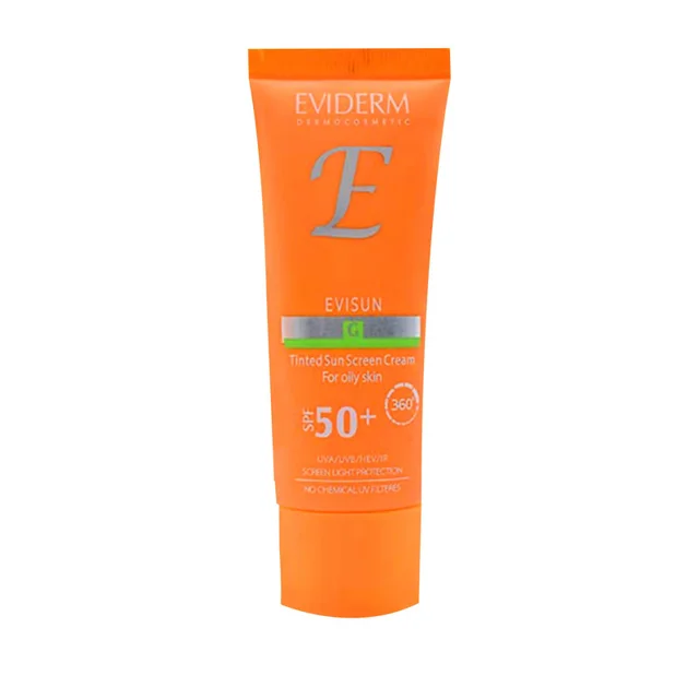 کرم ضد آفتاب رنگی اویدرم SPF50 مدل Evisun مناسب پوست های چرب حجم 40 میلی لیتر 102978239