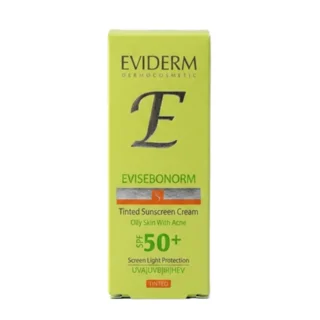 کرم ضد آفتاب رنگی اویدرم‌ SPF 50 مدل Evisebonorm محافظ UVA ,UVB و PA+++, مناسب پوست برای چ 102987916