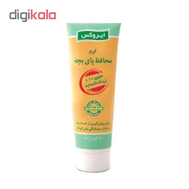 کرم محافظ پای بچه ایروکس مدل Zinc Oxide حجم 50 میلی لیتر 103005450