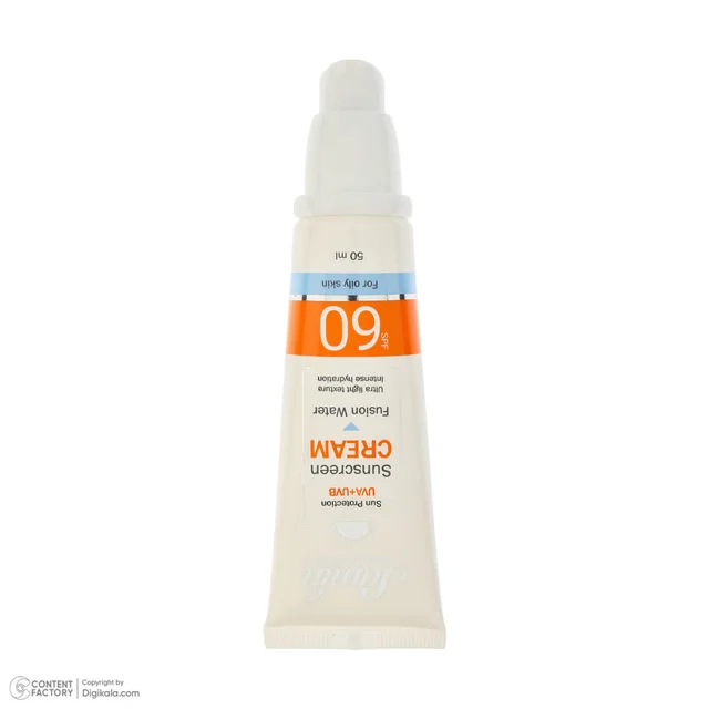 کرم ضد آفتاب بی‌رنگ صورت ثمین SPF 60 مدل Fusion Water ‌محافظ UVA ، UVB مناسب برای پوست‌های 103030314