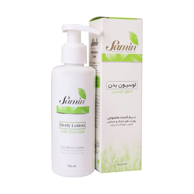 لوسیون بدن ثمین مدل اوره حجم 150 میلیلیتر مرطوبکننده و درمان خشکی پوست، حاوی اوره و اوسر 103007651