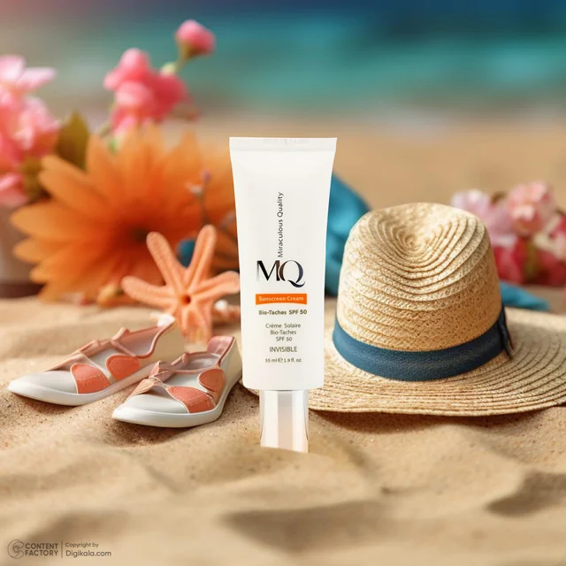 کرم ضدآفتاب بیرنگ ام کیو SPF50 مدل BIO TACHES مناسب انواع پوست، حجم 55 میلیلیتر 102941219