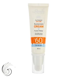 کرم ضد آفتاب بی‌رنگ صورت ثمین SPF 60 مدل Fusion Water ‌محافظ UVA ، UVB مناسب برای پوست‌های 103030308