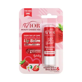 بالم لب اویور مدل strawberry با ویتامین A، C و E، حاوی شی باتر، مرطوب‌کننده و ترمیم‌کننده  102988239