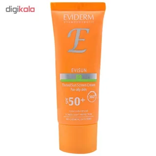 کرم ضد آفتاب رنگی اویدرم SPF50 مدل Evisun مناسب پوست های چرب حجم 40 میلی لیتر 102978233