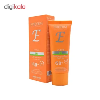 کرم ضد آفتاب رنگی اویدرم SPF50 مدل Evisun مناسب پوست های چرب حجم 40 میلی لیتر 102978231