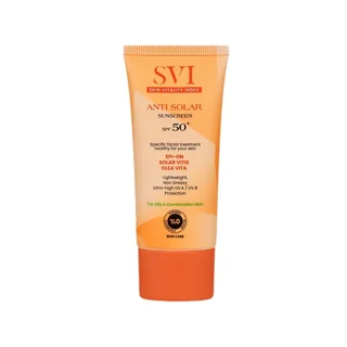 کرم ضد آفتاب بی‌رنگ گردن و صورت اس وی آی SPF 50 مدل Combination ‌مناسب برای پوست چرب حجم 4 102925480