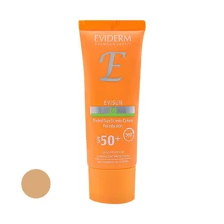 کرم ضد آفتاب رنگی اویدرم SPF50 مدل Evisun مناسب پوست های چرب حجم 40 میلی لیتر 102978230