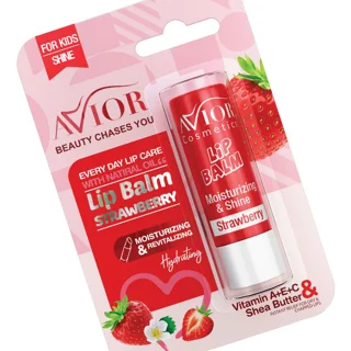 بالم لب اویور مدل strawberry با ویتامین A، C و E، حاوی شی باتر، مرطوب‌کننده و ترمیم‌کننده  102988241