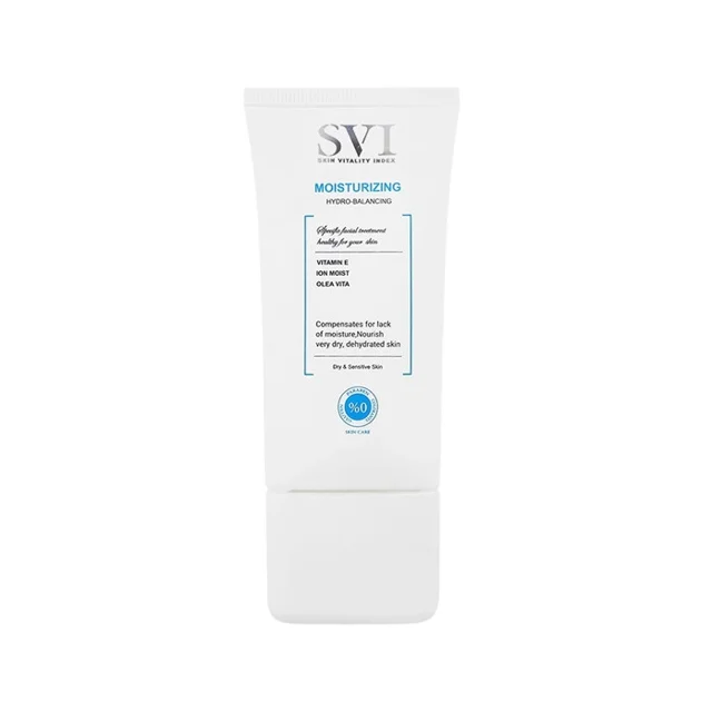 کرم مرطوبکننده صورت اس وی آی مدل MOISTURIZING مناسب پوست های خشک و حساس حجم 50 میلیلیتر