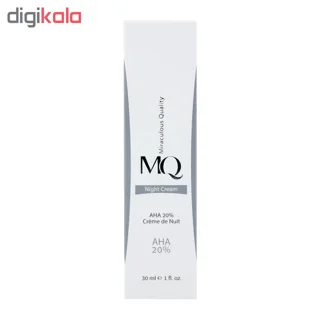 کرم لایه بردار ام کیو مدل AHA 20% NIGHT CREAM حجم 30 میلی لیتر 102941114