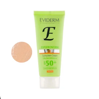 کرم ضد آفتاب رنگی اویدرم‌ SPF 50 مدل Evisebonorm محافظ UVA ,UVB و PA+++, مناسب پوست برای چ 102987915